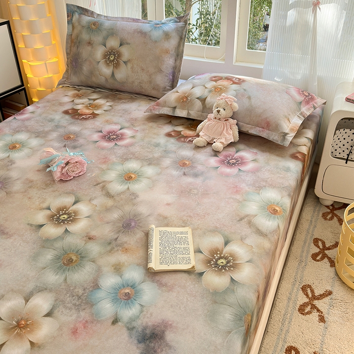 91家纺网 家纺一手货源 找家纺 拾物记 2025新款A类全棉纯棉加厚超柔磨毛单床笠（提供买家秀质检报告和实验视频） 听妍