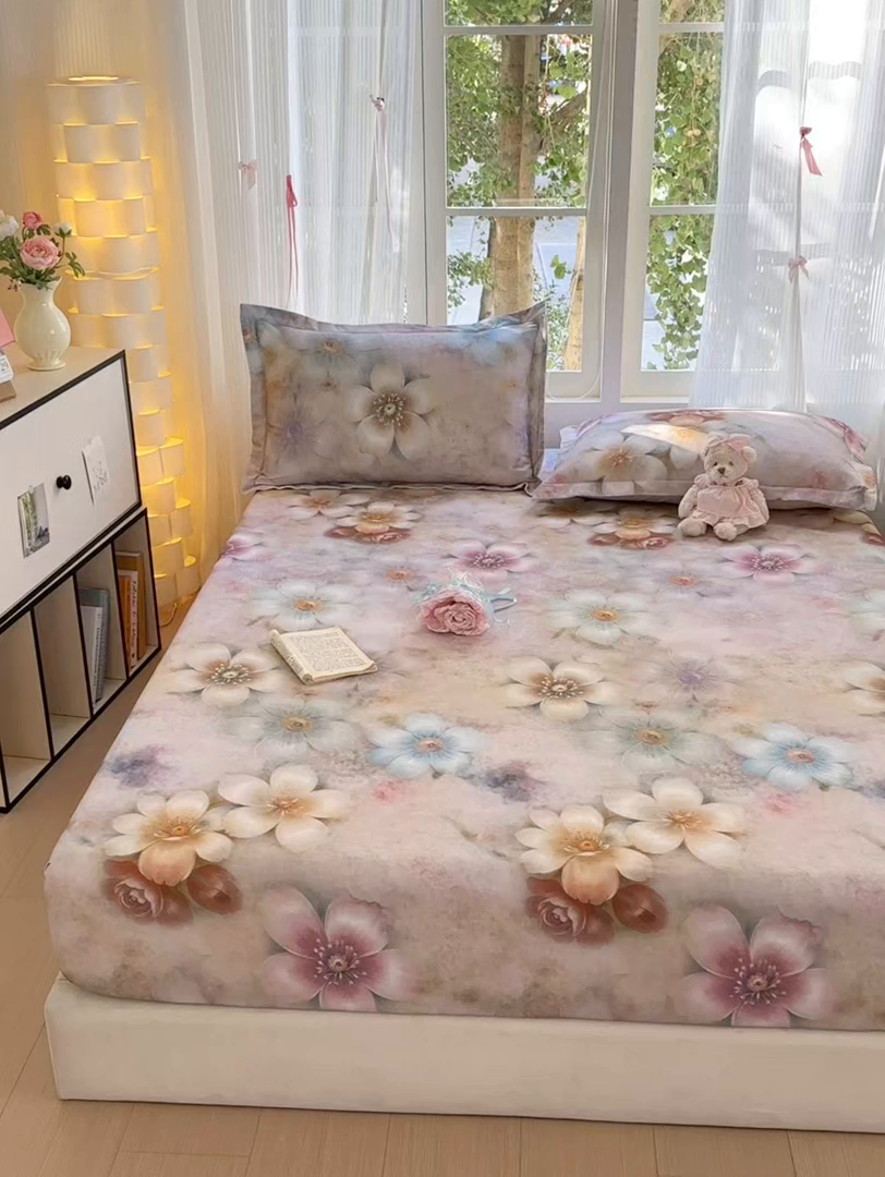 91家纺网 家纺一手货源 找家纺 拾物记 2025新款A类全棉纯棉加厚超柔磨毛单床笠（提供买家秀质检报告和实验视频） 听妍