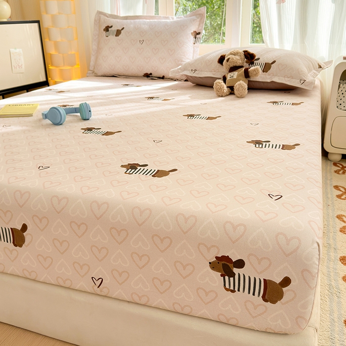 91家纺网 家纺一手货源 找家纺 拾物记 2025新款A类全棉纯棉加厚超柔磨毛单床笠（提供买家秀质检报告和实验视频） 旺趣-米