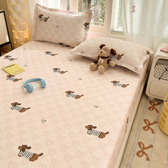 91家纺网 家纺一手货源 找家纺 拾物记 2025新款A类全棉纯棉加厚超柔磨毛单床笠（提供买家秀质检报告和实验视频） 旺趣-米