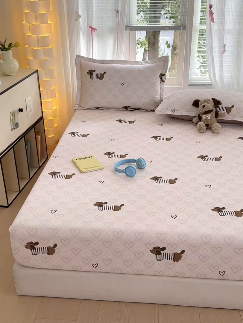 91家纺网 家纺一手货源 找家纺 拾物记 2025新款A类全棉纯棉加厚超柔磨毛单床笠（提供买家秀质检报告和实验视频） 旺趣-米