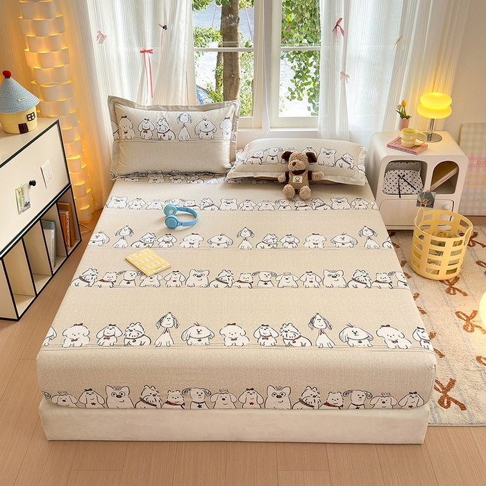 91家纺网 家纺一手货源 找家纺 拾物记 2025新款A类全棉纯棉加厚超柔磨毛单床笠（提供买家秀质检报告和实验视频） 小奥汀-咖