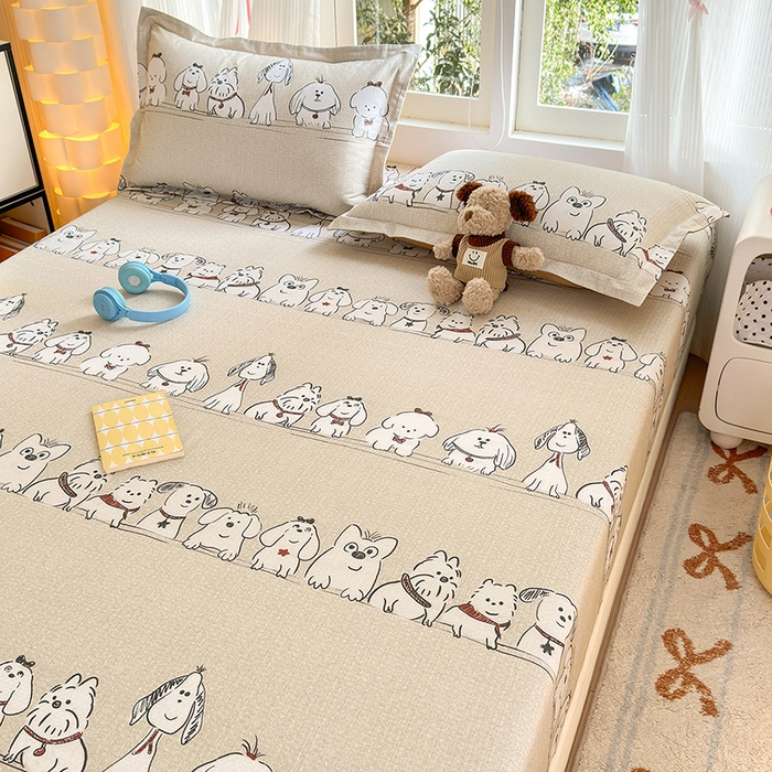 91家纺网 家纺一手货源 找家纺 拾物记 2025新款A类全棉纯棉加厚超柔磨毛单床笠（提供买家秀质检报告和实验视频） 小奥汀-咖