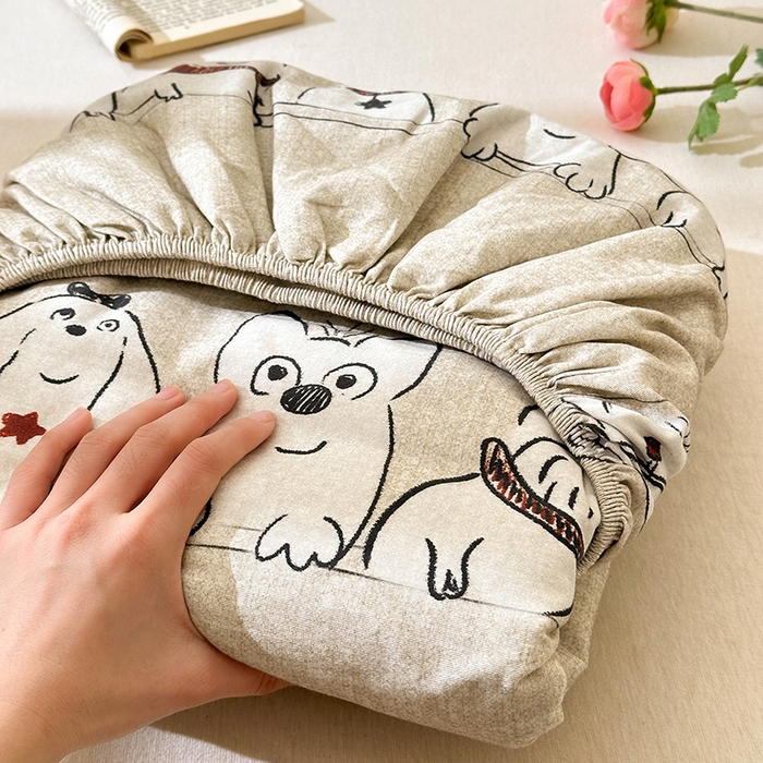 91家纺网 家纺一手货源 找家纺 拾物记 2025新款A类全棉纯棉加厚超柔磨毛单床笠（提供买家秀质检报告和实验视频） 小奥汀-咖