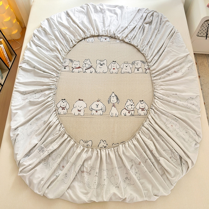 91家纺网 家纺一手货源 找家纺 拾物记 2025新款A类全棉纯棉加厚超柔磨毛单床笠（提供买家秀质检报告和实验视频） 小奥汀-咖