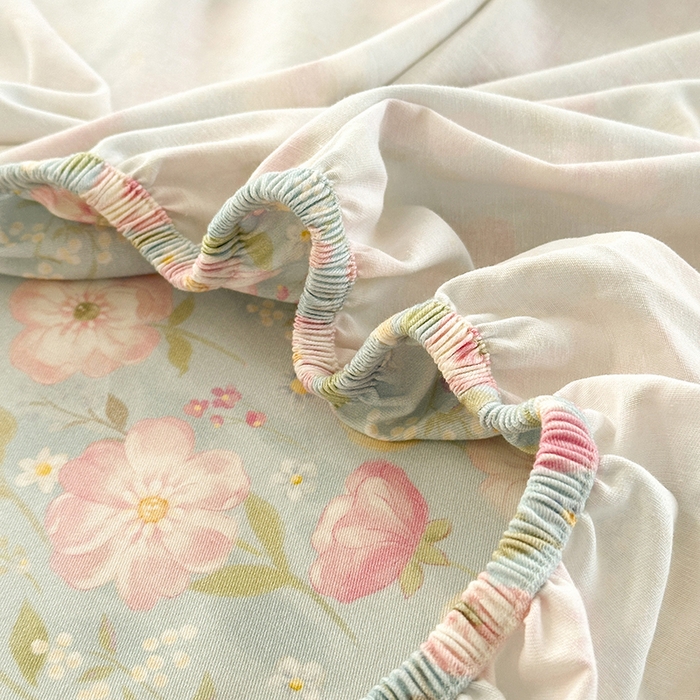 91家纺网 家纺一手货源 找家纺 拾物记 2025新款A类全棉纯棉加厚超柔磨毛单床笠（提供买家秀质检报告和实验视频） 樱絮仙踪-兰