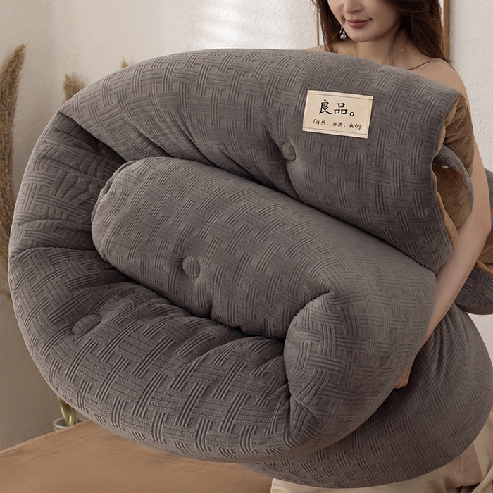 91家纺网 家纺一手货源 找家纺 （总）牛魔王家居 2025新款高克重牛奶绒提花冬被被子被芯