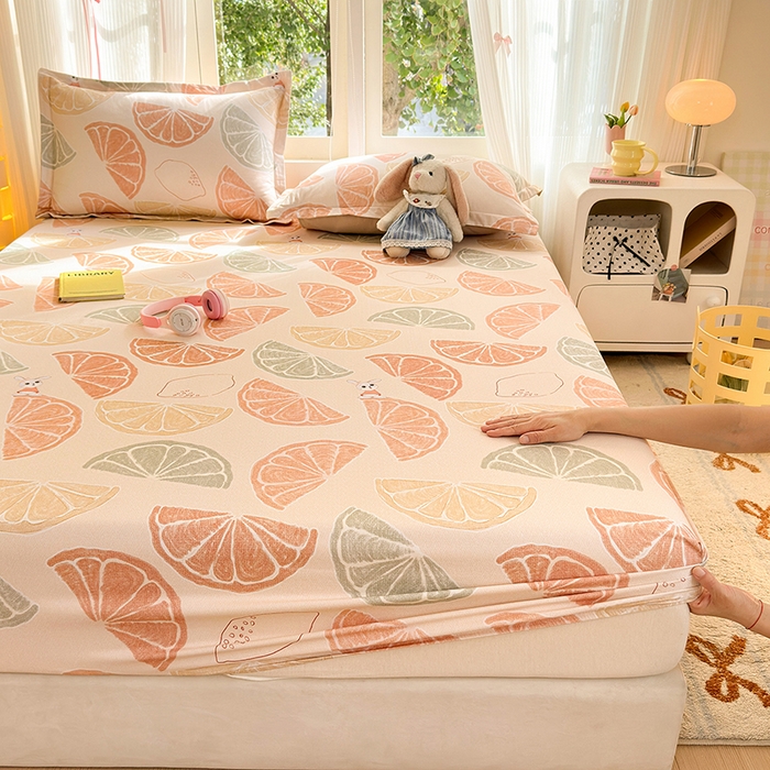 91家纺网 家纺一手货源 找家纺 拾物记 2025新款A类全棉纯棉加厚超柔磨毛单床笠（提供买家秀质检报告和实验视频） 柚见玉