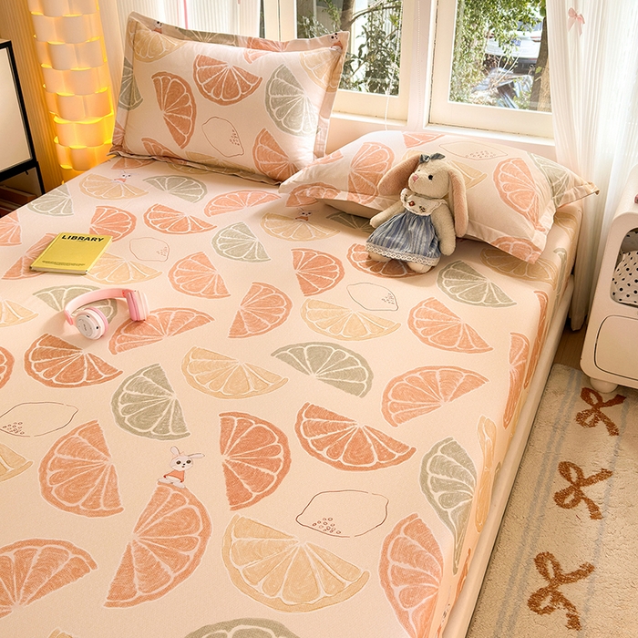 91家纺网 家纺一手货源 找家纺 拾物记 2025新款A类全棉纯棉加厚超柔磨毛单床笠（提供买家秀质检报告和实验视频） 柚见玉