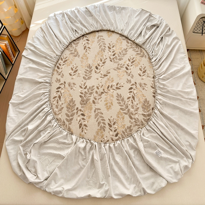 91家纺网 家纺一手货源 找家纺 拾物记 2025新款A类全棉纯棉加厚超柔磨毛单床笠（提供买家秀质检报告和实验视频） 折枝春山