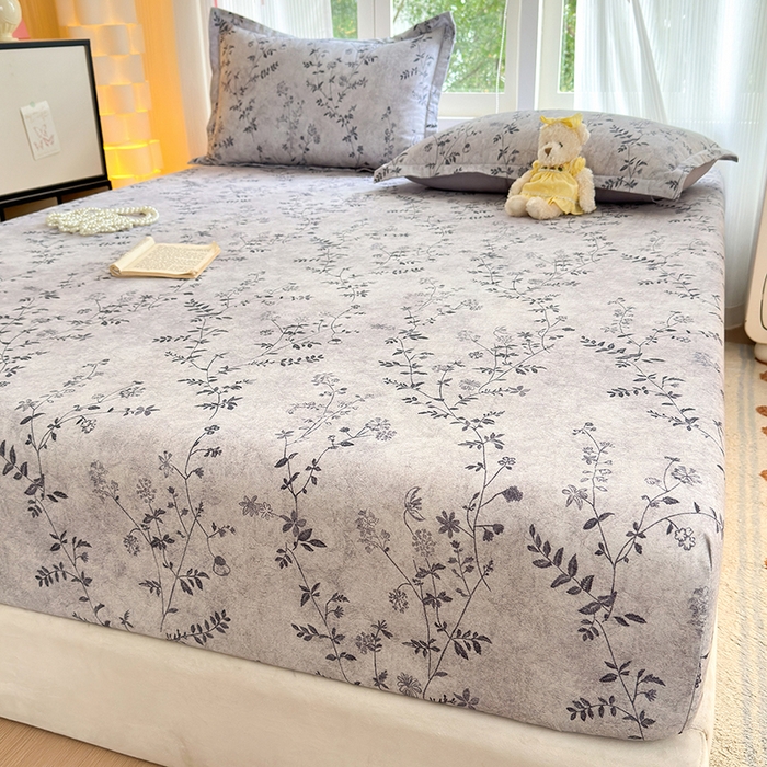 91家纺网 家纺一手货源 找家纺 拾物记 2025新款A类全棉纯棉加厚超柔磨毛单床笠（提供买家秀质检报告和实验视频） 织梦-灰