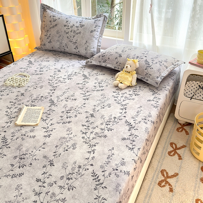 91家纺网 家纺一手货源 找家纺 拾物记 2025新款A类全棉纯棉加厚超柔磨毛单床笠（提供买家秀质检报告和实验视频） 织梦-灰