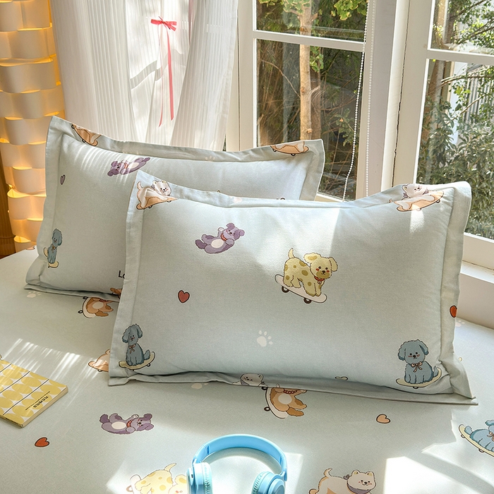 91家纺网 家纺一手货源 找家纺 拾物记 2025新款A类全棉纯棉加厚超柔磨毛单枕套（提供买家秀质检报告和实验视频） 恩佑-兰