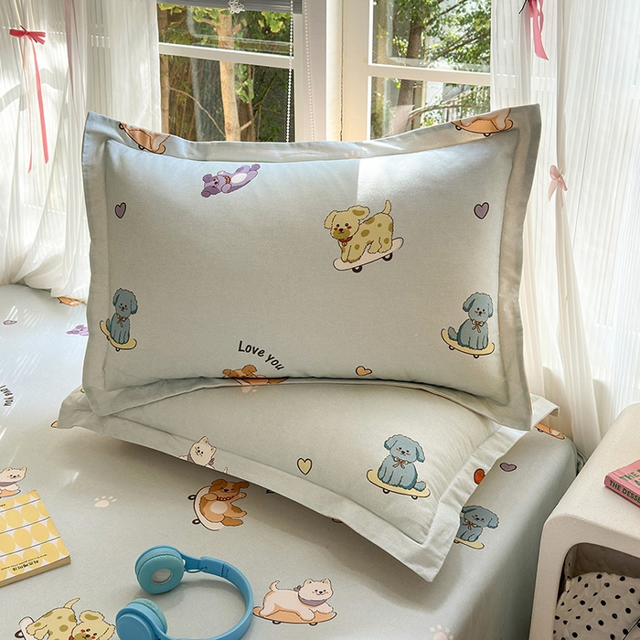 91家纺网 家纺一手货源 找家纺 拾物记 2025新款A类全棉纯棉加厚超柔磨毛单枕套（提供买家秀质检报告和实验视频） 恩佑-兰