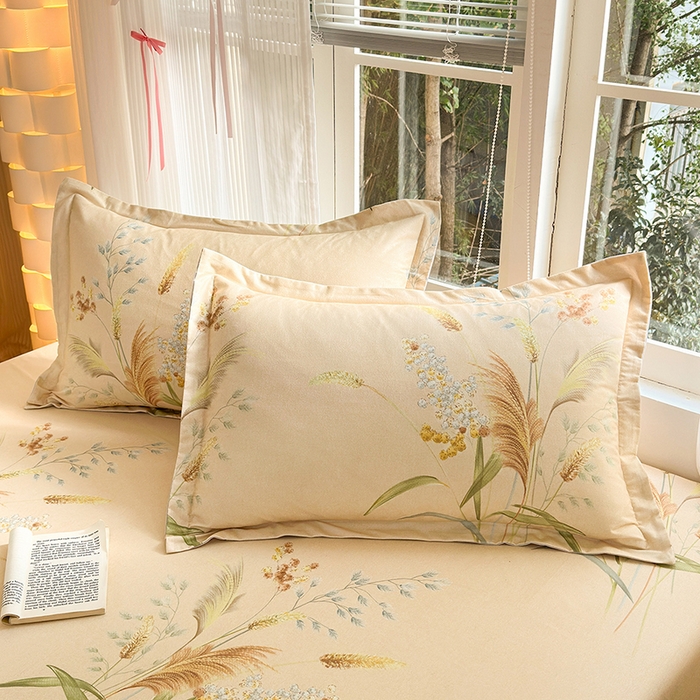 91家纺网 家纺一手货源 找家纺 拾物记 2025新款A类全棉纯棉加厚超柔磨毛单枕套（提供买家秀质检报告和实验视频） 落拂