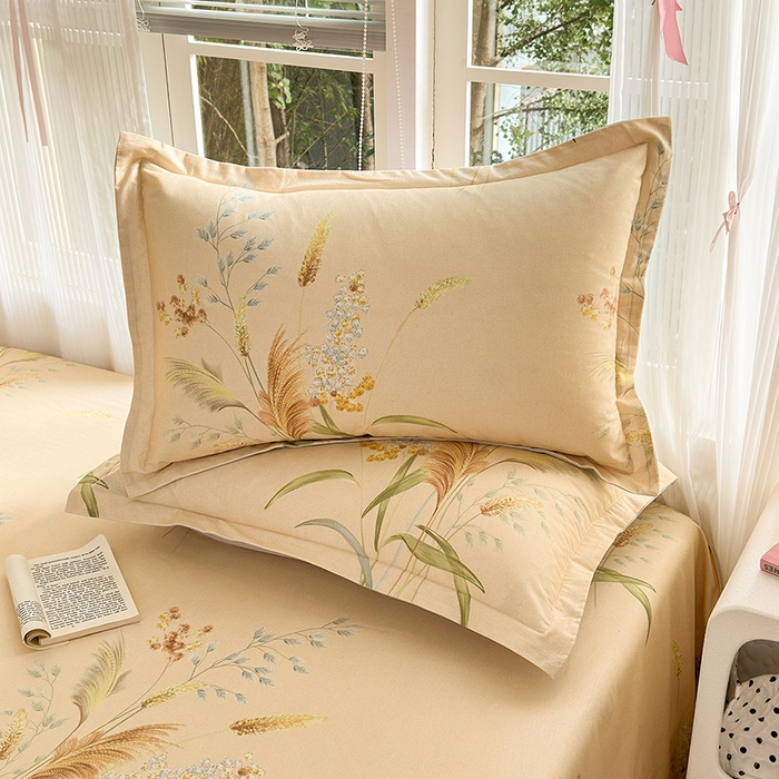 91家纺网 家纺一手货源 找家纺 拾物记 2025新款A类全棉纯棉加厚超柔磨毛单枕套（提供买家秀质检报告和实验视频） 落拂