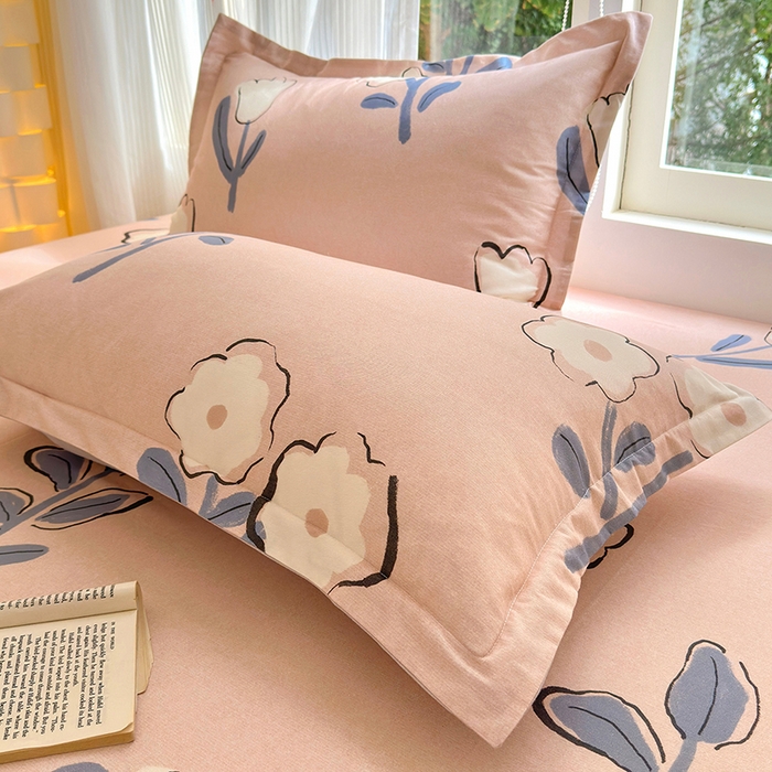 91家纺网 家纺一手货源 找家纺 拾物记 2025新款A类全棉纯棉加厚超柔磨毛单枕套（提供买家秀质检报告和实验视频） 千芬里-桔