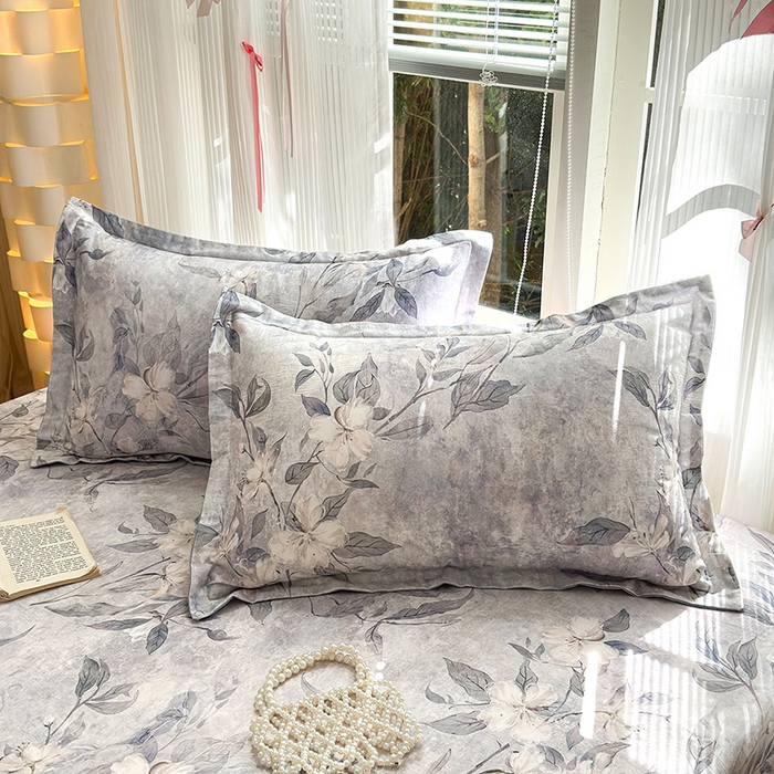 91家纺网 家纺一手货源 找家纺 拾物记 2025新款A类全棉纯棉加厚超柔磨毛单枕套（提供买家秀质检报告和实验视频） 琼枝