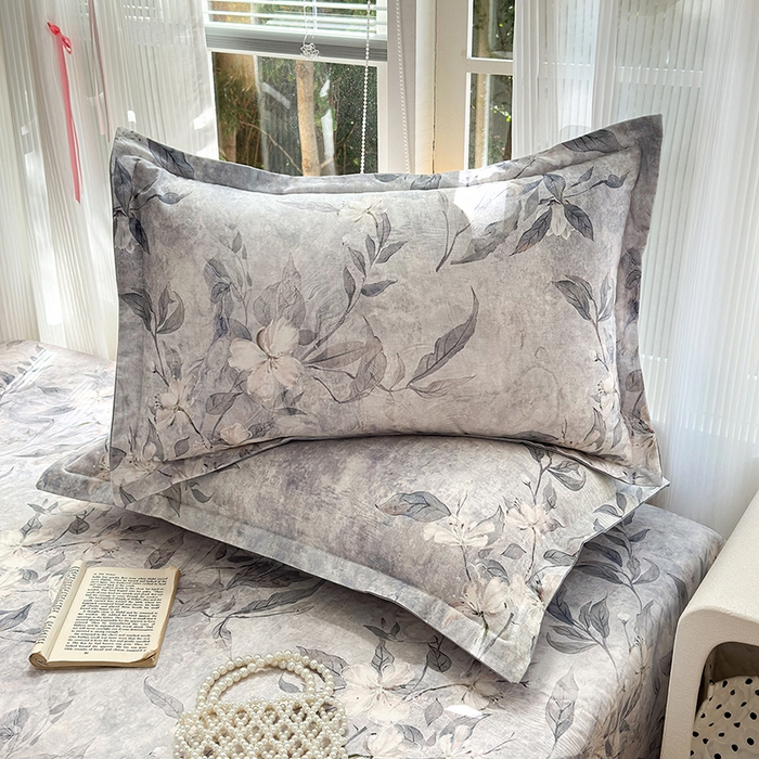 91家纺网 家纺一手货源 找家纺 拾物记 2025新款A类全棉纯棉加厚超柔磨毛单枕套（提供买家秀质检报告和实验视频） 琼枝