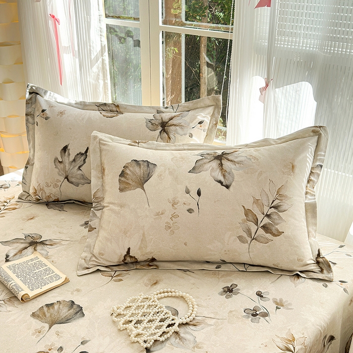 91家纺网 家纺一手货源 找家纺 拾物记 2025新款A类全棉纯棉加厚超柔磨毛单枕套（提供买家秀质检报告和实验视频） 衫叶