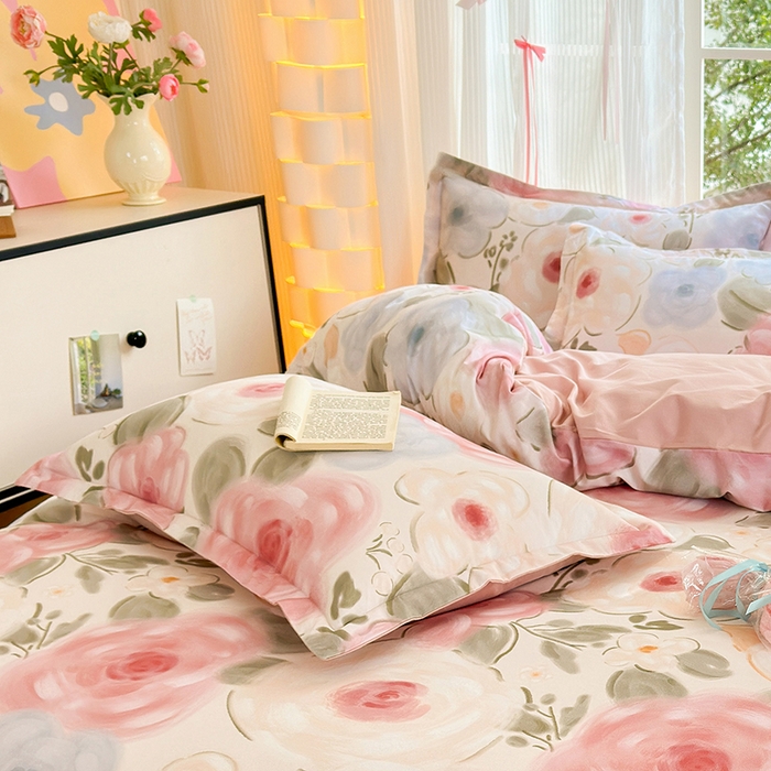 91家纺网 家纺一手货源 找家纺 拾物记 2025新款A类全棉纯棉加厚超柔磨毛单枕套（提供买家秀质检报告和实验视频） 桃汐-粉