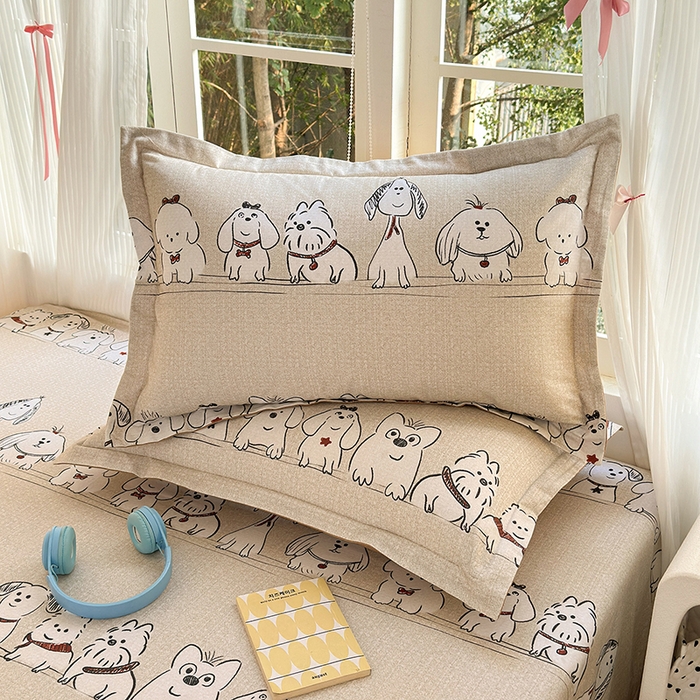 91家纺网 家纺一手货源 找家纺 拾物记 2025新款A类全棉纯棉加厚超柔磨毛单枕套（提供买家秀质检报告和实验视频） 小奥汀-咖