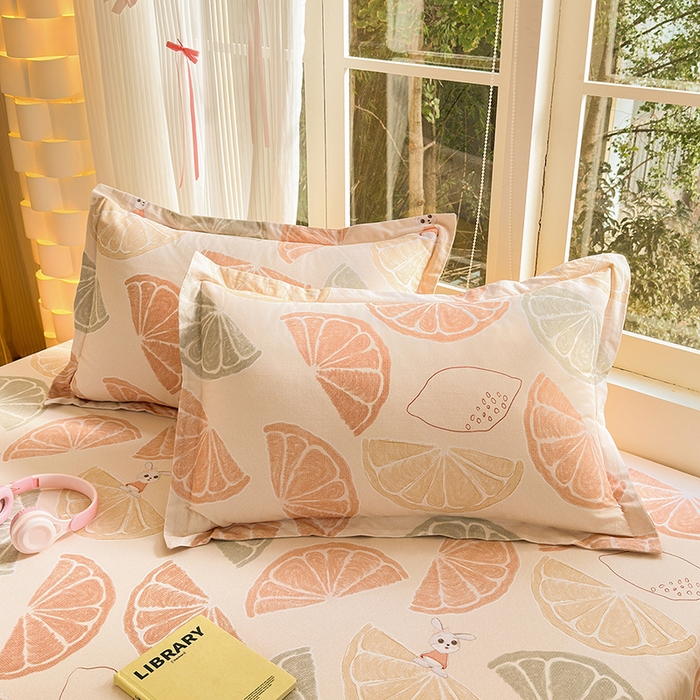 91家纺网 家纺一手货源 找家纺 拾物记 2025新款A类全棉纯棉加厚超柔磨毛单枕套（提供买家秀质检报告和实验视频） 柚见玉