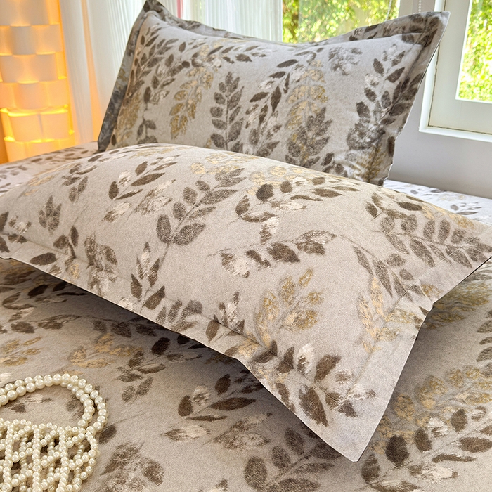 91家纺网 家纺一手货源 找家纺 拾物记 2025新款A类全棉纯棉加厚超柔磨毛单枕套（提供买家秀质检报告和实验视频） 折枝春山