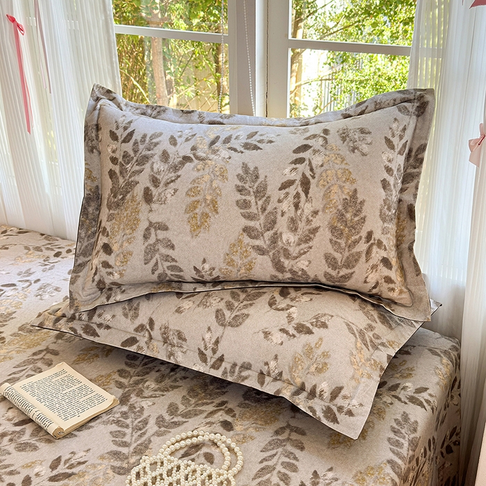 91家纺网 家纺一手货源 找家纺 拾物记 2025新款A类全棉纯棉加厚超柔磨毛单枕套（提供买家秀质检报告和实验视频） 折枝春山