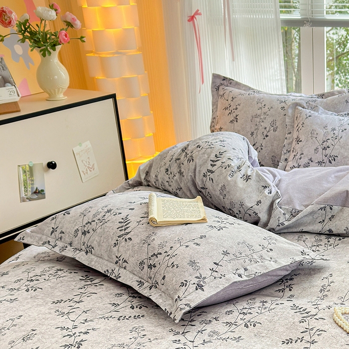 91家纺网 家纺一手货源 找家纺 拾物记 2025新款A类全棉纯棉加厚超柔磨毛单枕套（提供买家秀质检报告和实验视频） 织梦-灰