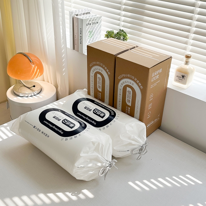 91家纺网 家纺一手货源 找家纺 （总）桔禾家纺 2025新款零压力慢回弹护颈记忆枕云朵深睡记忆棉枕头枕芯