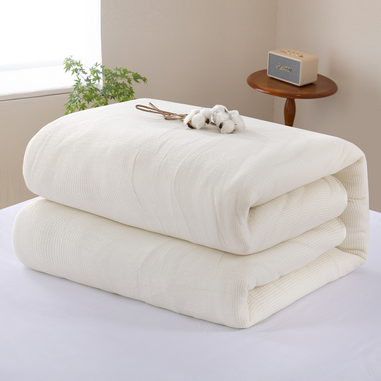 91家纺网 家纺一手货源 找家纺 （总）恋之语 2025新疆纯棉花被芯鱼鳞网纱整张填充棉胎冬被保暖四季被子加厚全棉春秋被