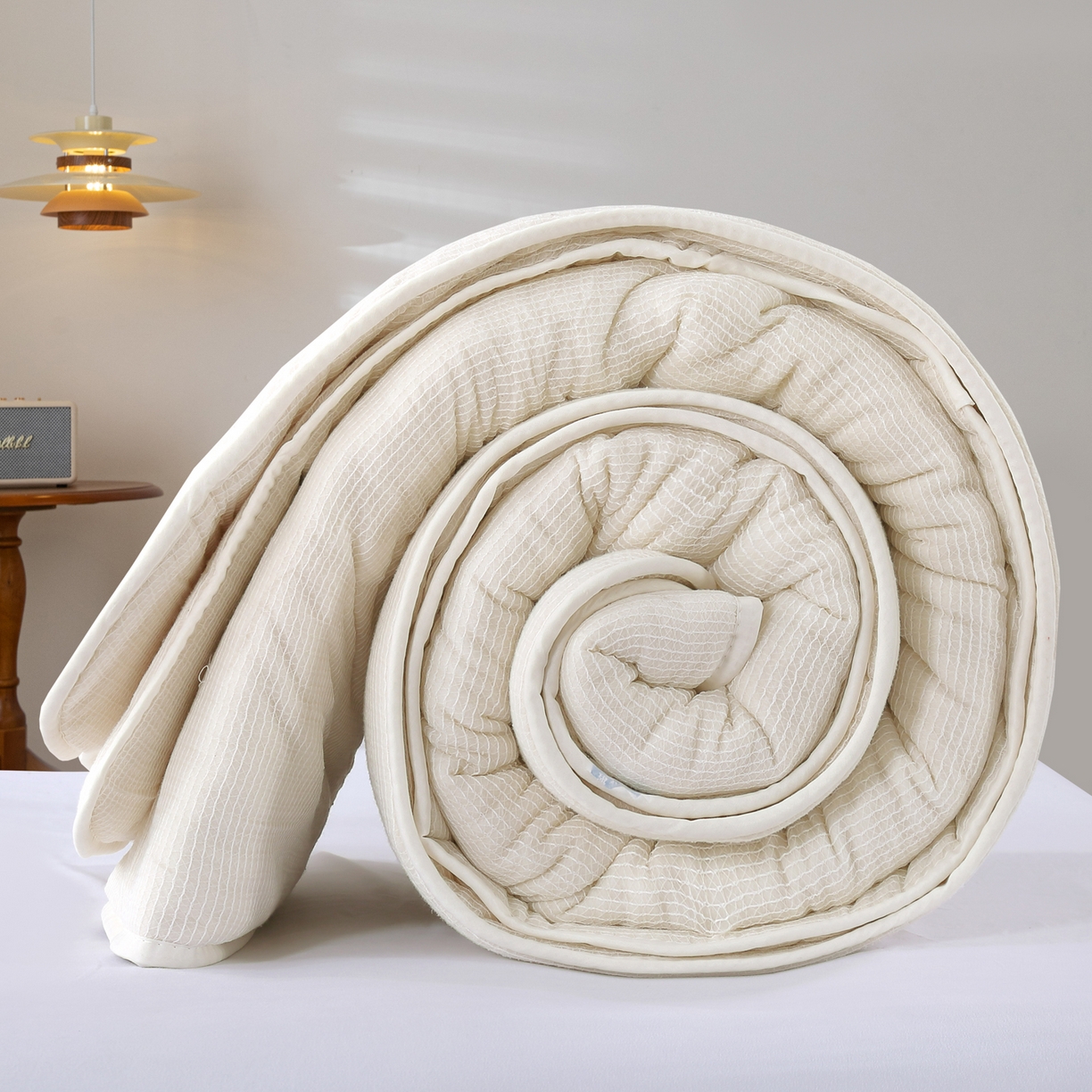 91家纺网 家纺一手货源 找家纺 （总）恋之语 2025新疆纯棉花被芯鱼鳞网纱整张填充棉胎冬被保暖四季被子加厚全棉春秋被