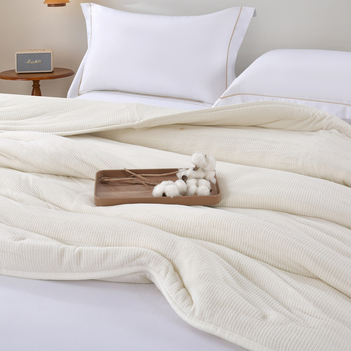 91家纺网 家纺一手货源 找家纺 （总）恋之语 2025新疆纯棉花被芯鱼鳞网纱整张填充棉胎冬被保暖四季被子加厚全棉春秋被