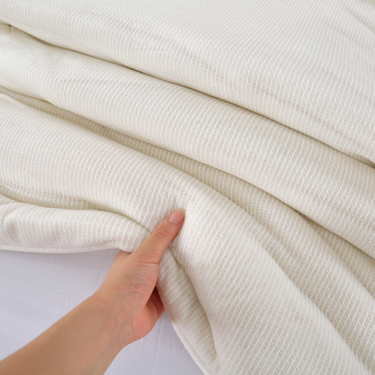 91家纺网 家纺一手货源 找家纺 （总）恋之语 2025新疆纯棉花被芯鱼鳞网纱整张填充棉胎冬被保暖四季被子加厚全棉春秋被