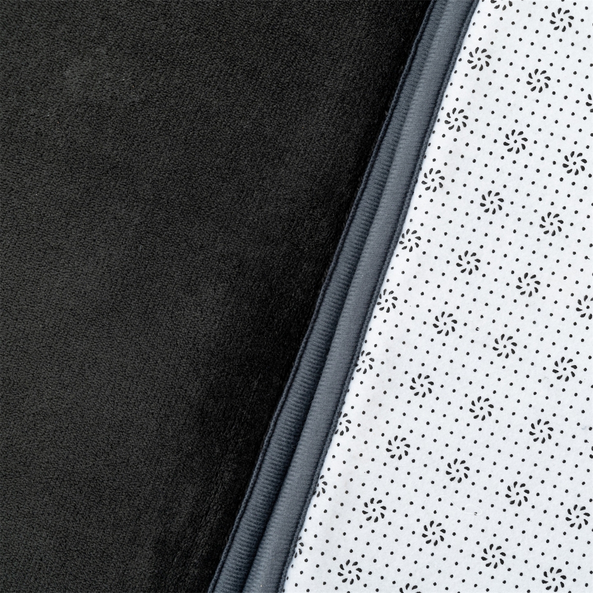 91家纺网 家纺一手货源 找家纺 新太阳蚊帐 2025新款云棉绒可折叠纯色地垫 墨黑色