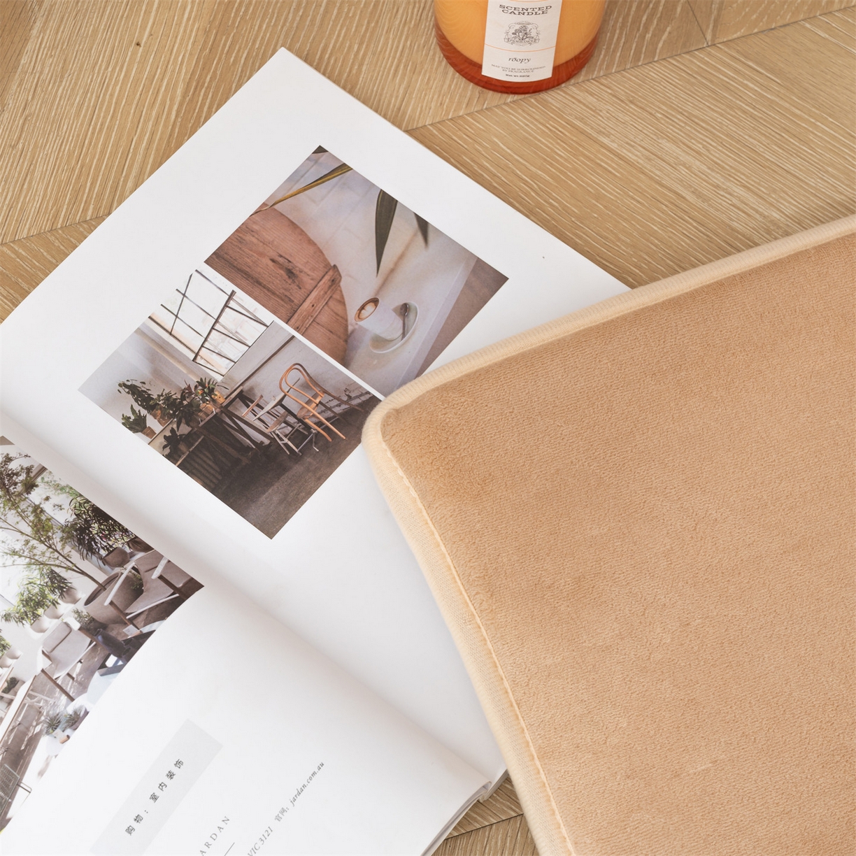 91家纺网 家纺一手货源 找家纺 新太阳蚊帐 2025新款云棉绒可折叠纯色地垫 卡其色