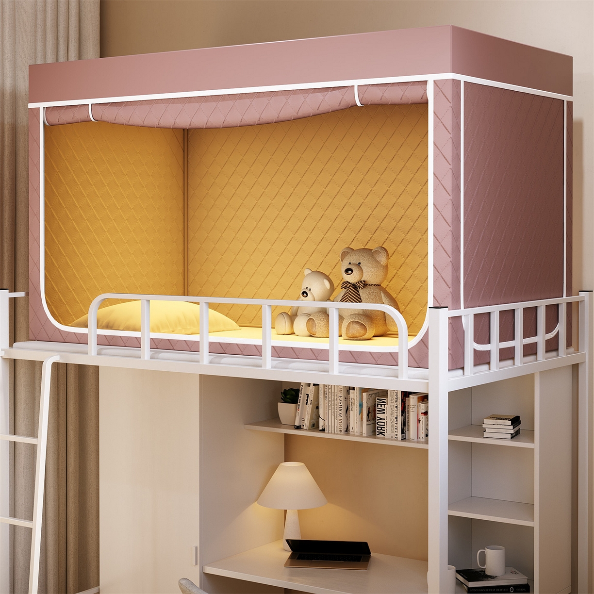 91家纺网 家纺一手货源 找家纺 （总）新太阳 2022新款U型导轨麻纱床幔