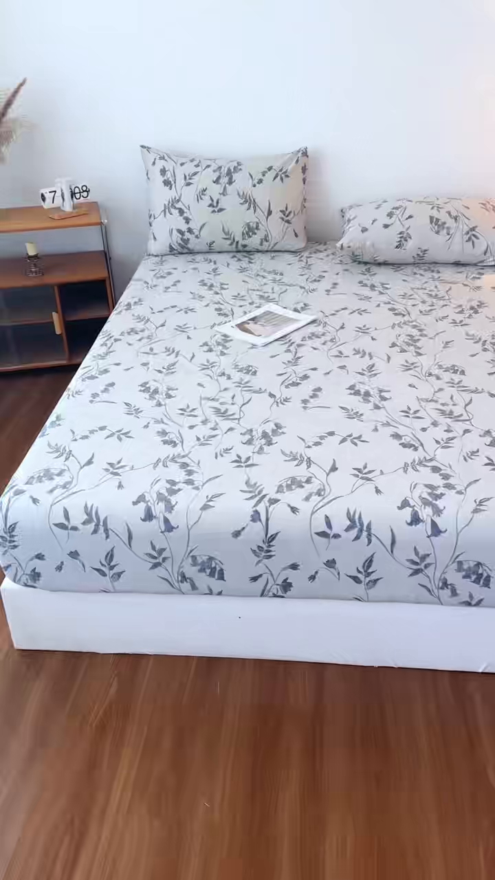 91家纺网 家纺一手货源 找家纺 （总）麦乐迪 2025新款130克高克重仿棉印花单床笠