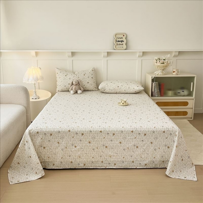 91家纺网 家纺一手货源 找家纺 麦乐迪 2025新款A类云感双层纱印花床单 月野兔-灰