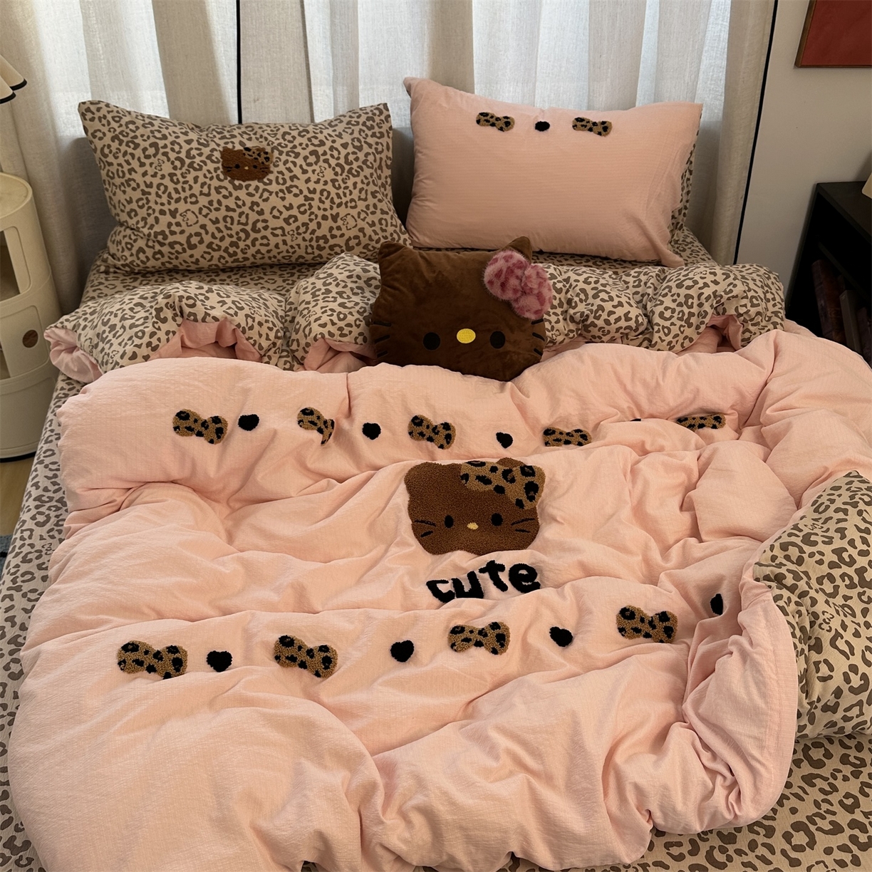 91家纺网 家纺一手货源 找家纺 （总）优色良品家纺 2025新款豹纹毛巾绣四件套