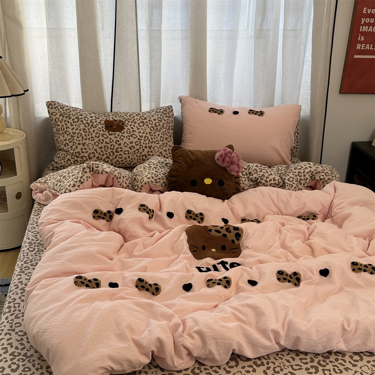 91家纺网 家纺一手货源 找家纺 （总）优色良品家纺 2025新款豹纹毛巾绣四件套