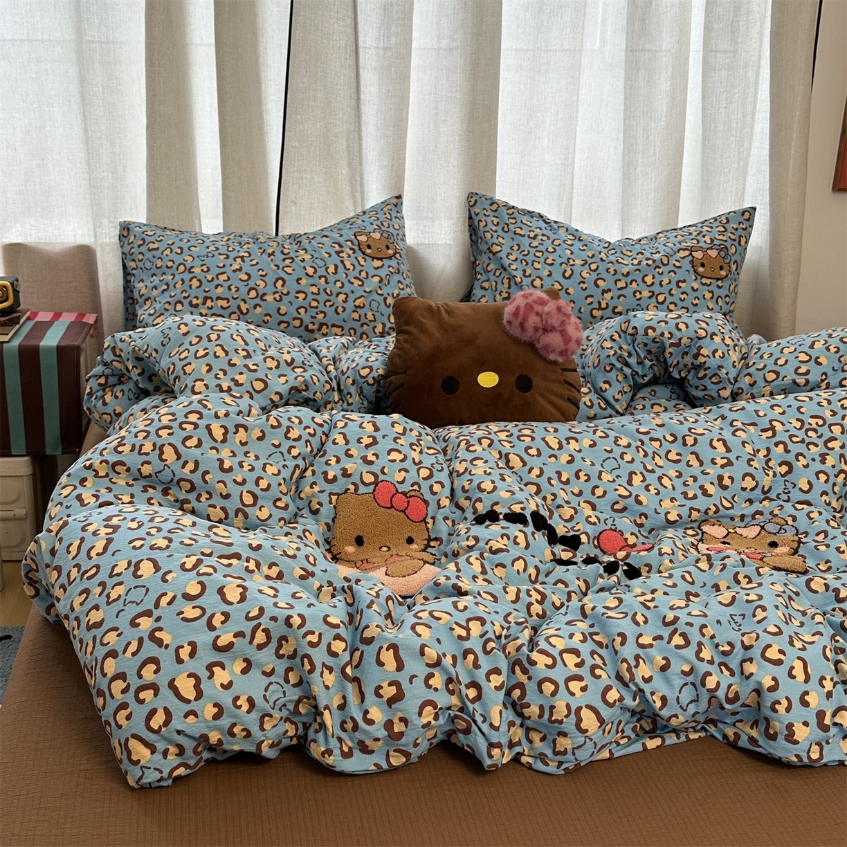 91家纺网 家纺一手货源 找家纺 （总）优色良品家纺 2025新款豹纹毛巾绣四件套