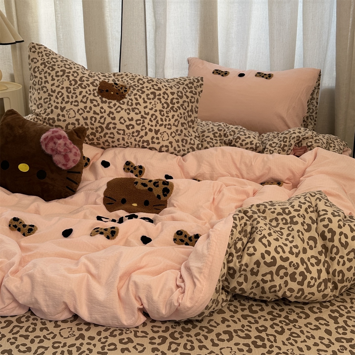 91家纺网 家纺一手货源 找家纺 （总）优色良品家纺 2025新款豹纹毛巾绣四件套