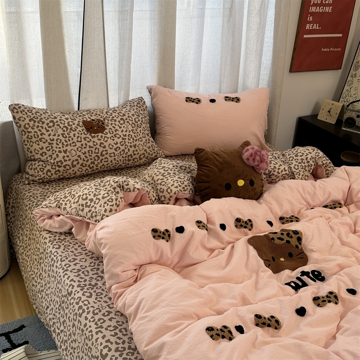 91家纺网 家纺一手货源 找家纺 （总）优色良品家纺 2025新款豹纹毛巾绣四件套