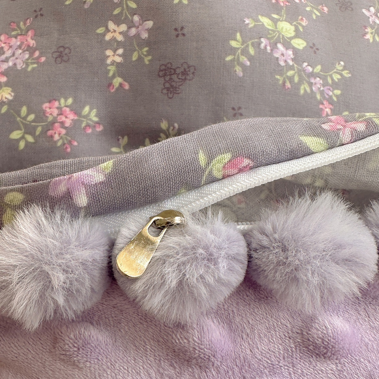 91家纺网 家纺一手货源 找家纺 Sweet dreams甜梦 2025新款双层纱豆豆绒棉加绒四件套 花梦时