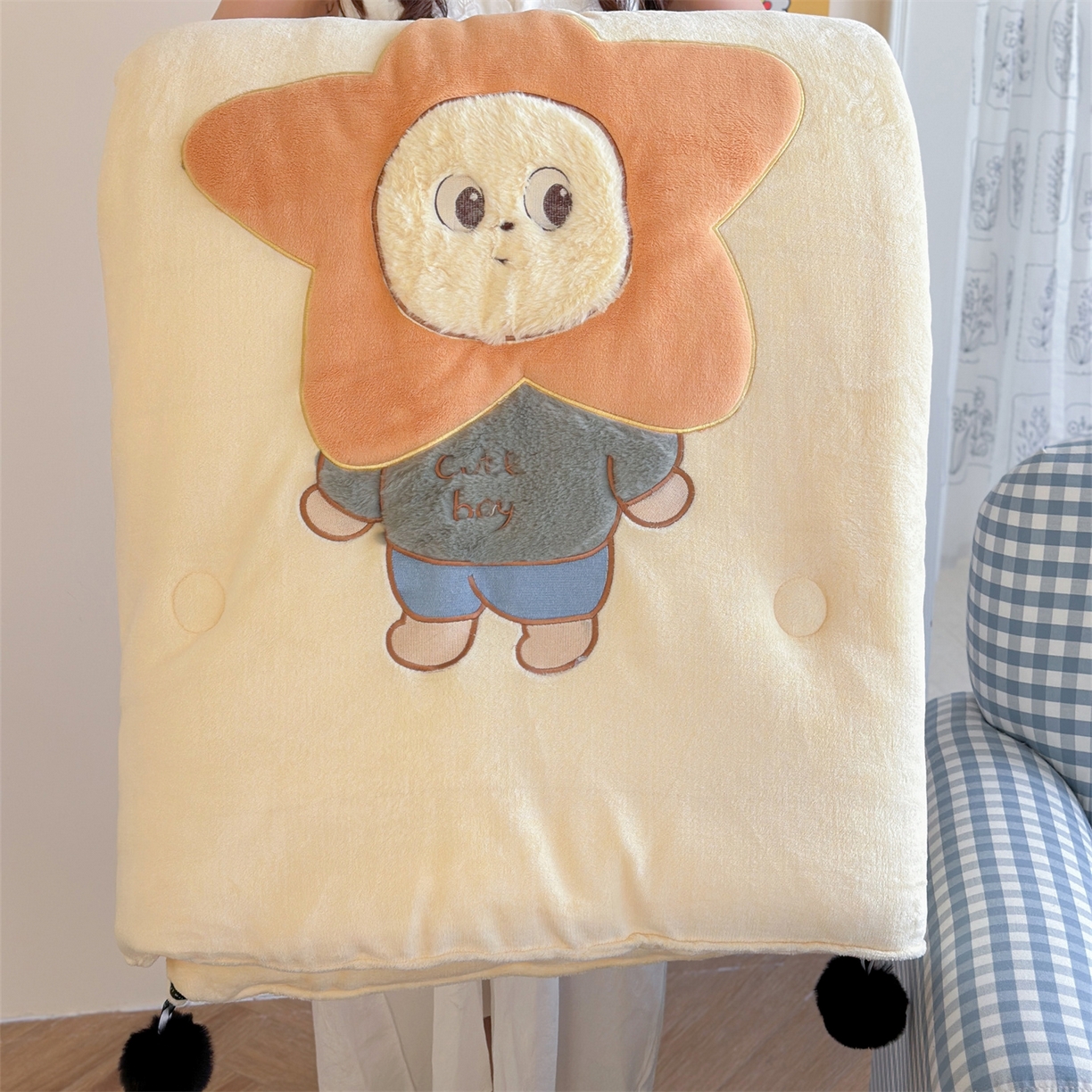 91家纺网 家纺一手货源 找家纺 （总）暖生活 2025新款立体牛奶绒小毛球系列秋冬被被子被芯