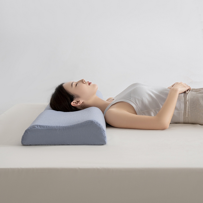 91家纺网 家纺一手货源 找家纺 （总）昕科 2025新款全棉记忆棉曲线双人长枕-纯棉水洗棉记忆棉双人枕头波浪曲线双人长枕芯