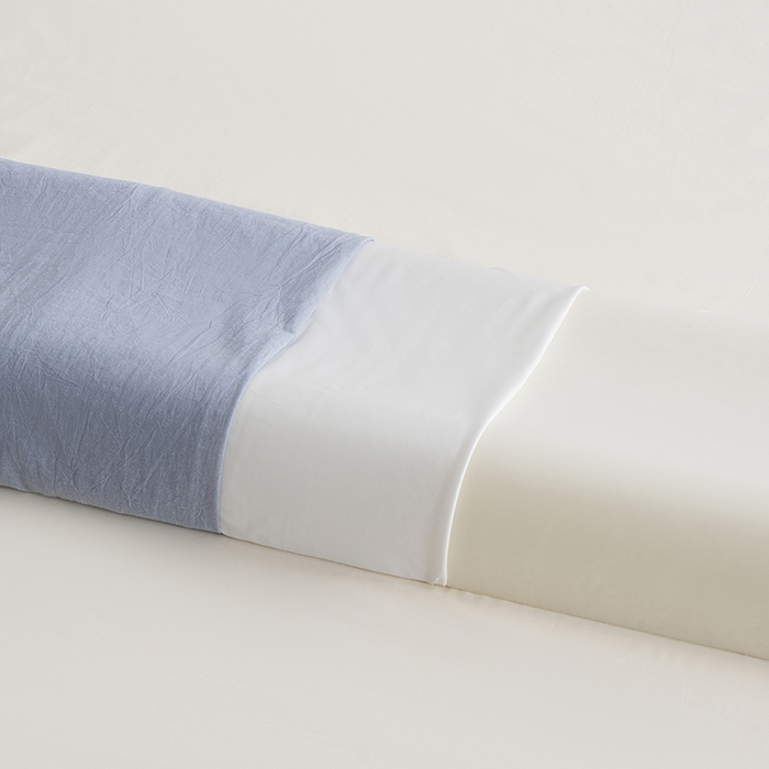 91家纺网 家纺一手货源 找家纺 （总）昕科 2025新款全棉记忆棉曲线双人长枕-纯棉水洗棉记忆棉双人枕头波浪曲线双人长枕芯