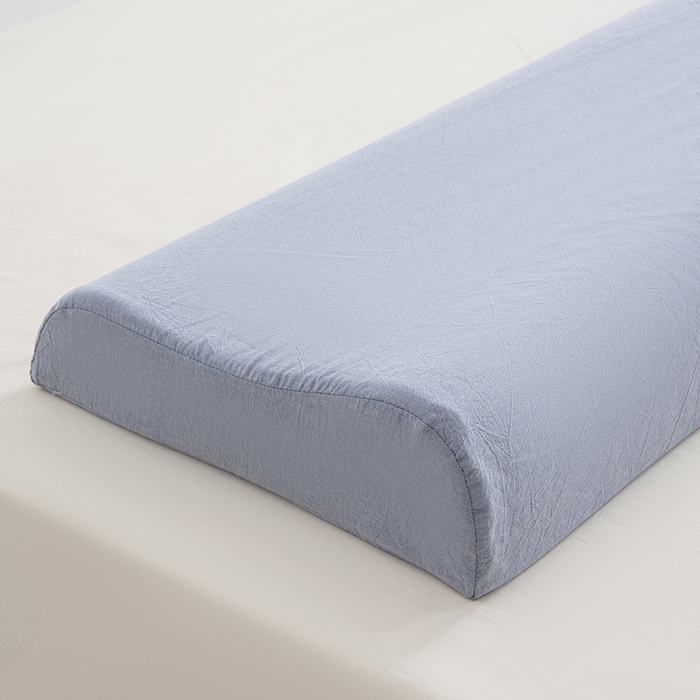 91家纺网 家纺一手货源 找家纺 （总）昕科 2025新款全棉记忆棉曲线双人长枕-纯棉水洗棉记忆棉双人枕头波浪曲线双人长枕芯